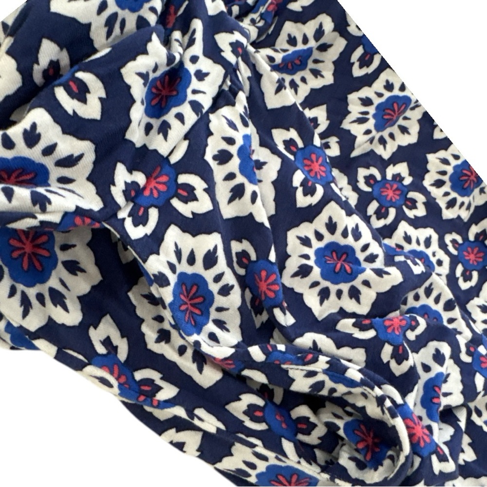 Boden Jersey Effie Geo Mariner Blue Mosaic Stamp Dress Boho Size US 4R - Picture 2 of 5